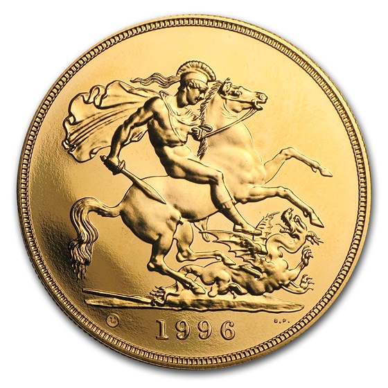 Great Britain Gold 5 Pound Quintuple Sovereign (Random) BU/Proof Great Britain Gold 5 Pound Quintuple Sovereign (Random) BU/Proof